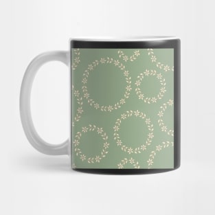 sage floral wreath Mug